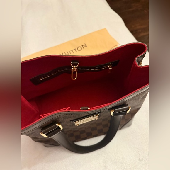 Authentic-Louis Vuitton Hampstead PM Damier Ebene Tote – Excellent Condition - Picture 9 of 15